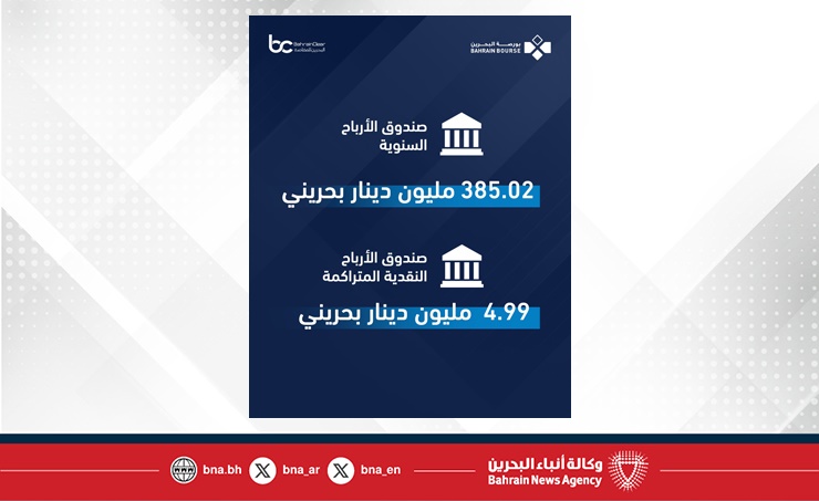 شركة البحرين للمقاصة توزع 390.01 مليون دينار بحريني خلال العام 2025 تحت مظلة صناديق ضمان حقوق المساهمين (أمانات)